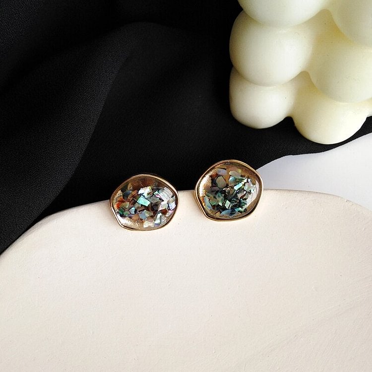 Golden Murano Glass Earrings