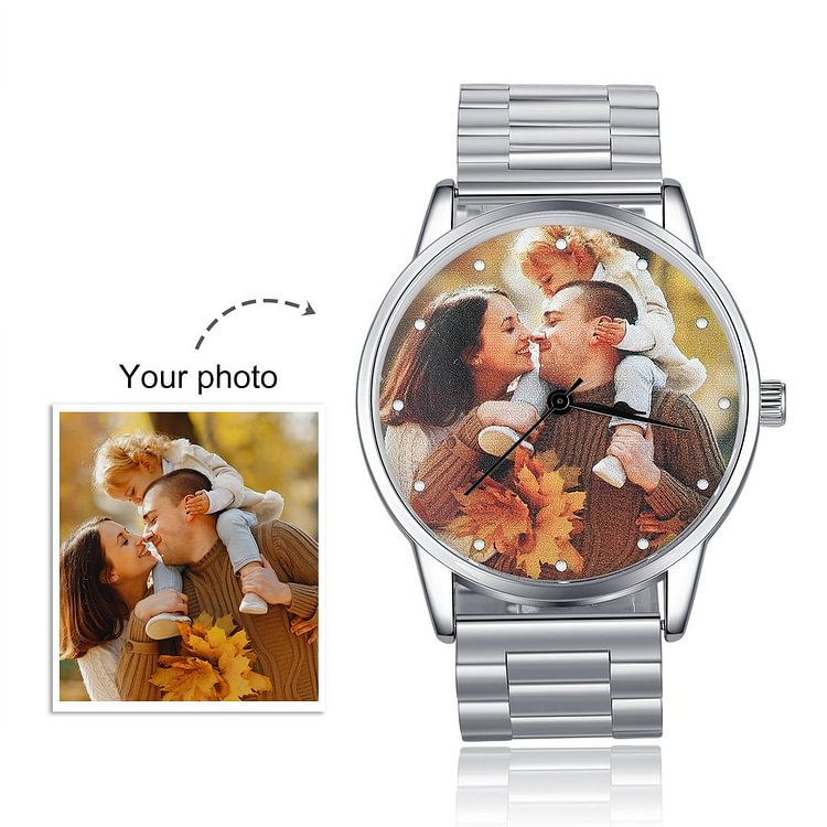 Personalized Photo Watch Engraved Gifts for Him
