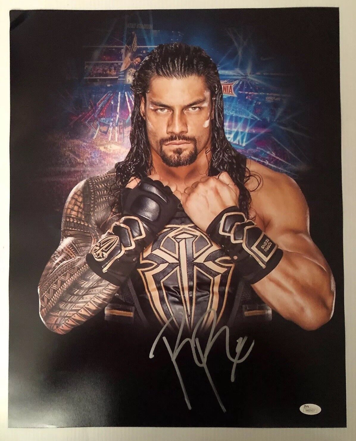 Roman Reigns Signed Autographed 16x20 Photo Poster painting WWE The Guy JSA Sticker Only 16