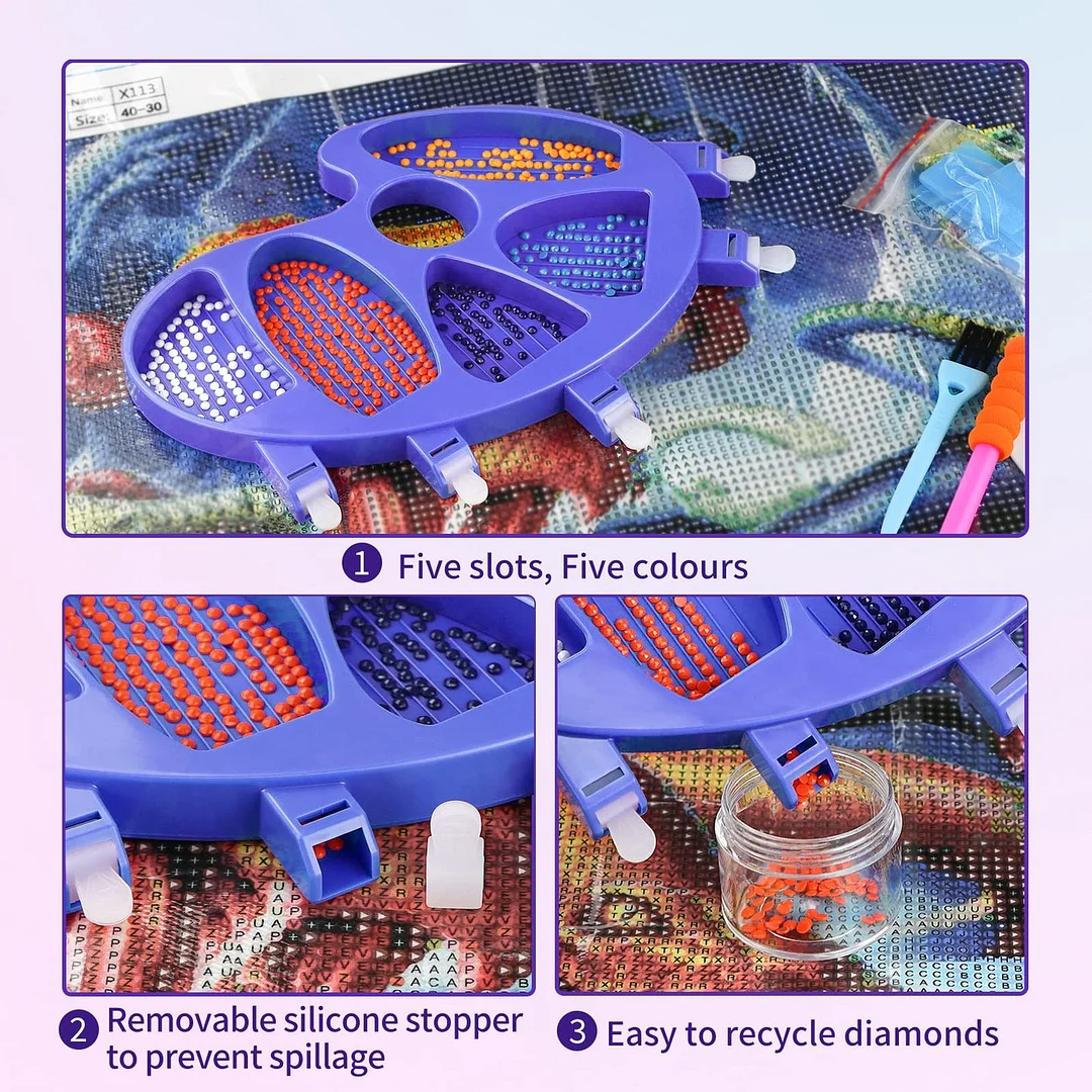 Diamond Painting Tools | 5 Section Palm Trays