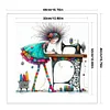 Sewing Machine Girl-11CT Stamped Cross Stitch 40*40cm/15.75*15.75in