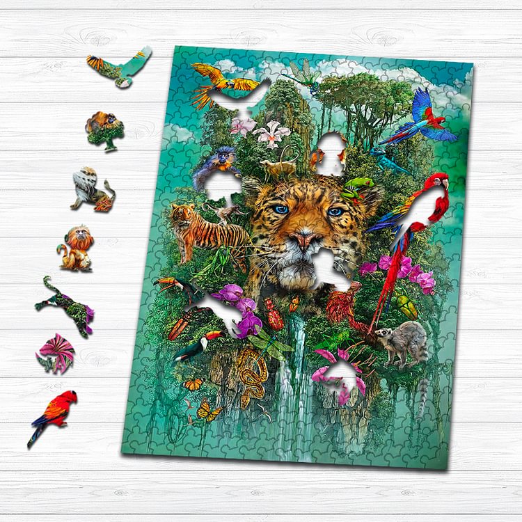 Sunnypuzzle™-Tiger bird Wooden Puzzle