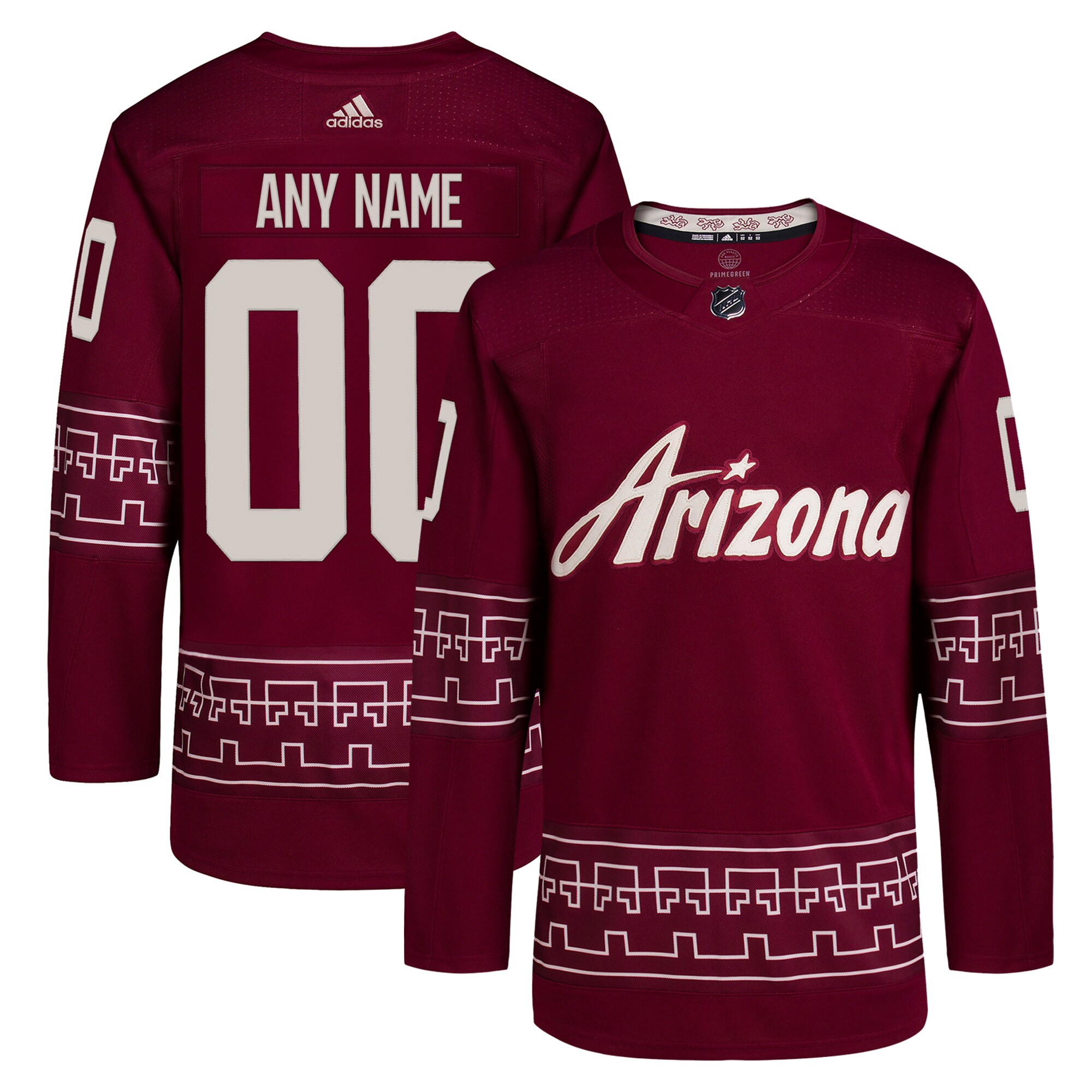 Arizona Coyotes   Alternate  Primegreen  Custom Jersey – Garnet mysite