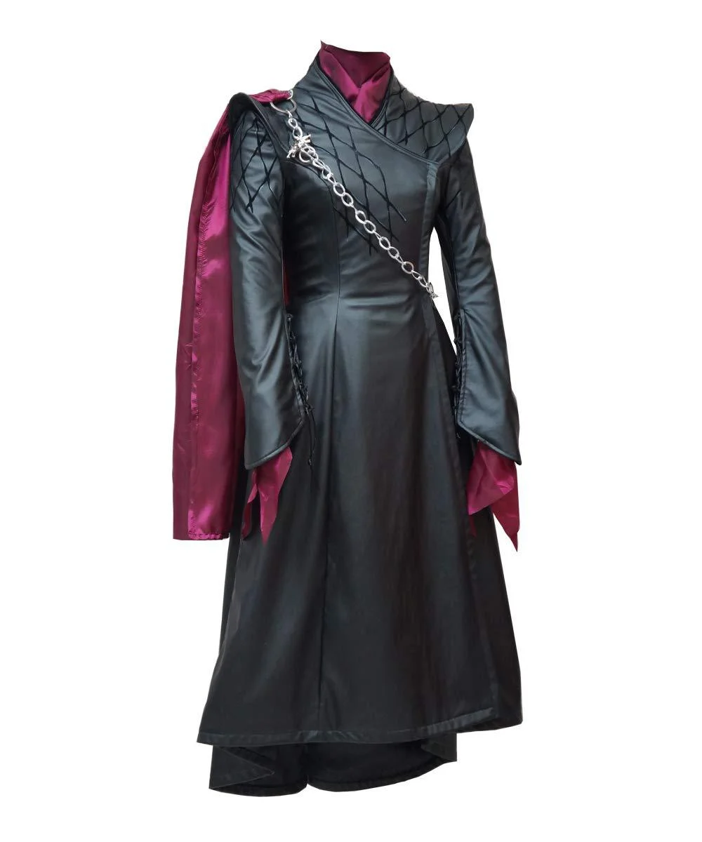 Game Of Thrones Season 8 Mother Of Dragons Daenerys Targaryen Black Cosplay Costume