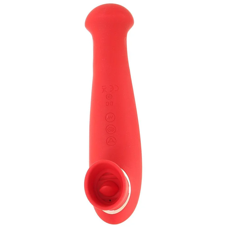 pornhint Pornhint Destiny Double Sided Suction Wand Vibe in Cherry Red