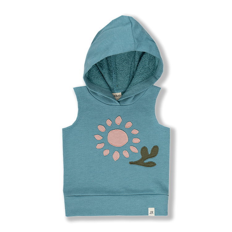 Spruce Wildflower Patch Sleeveless Hoodie