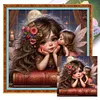 Girl-11CT Stamped Cross Stitch 40*40cm/15.75*15.75in