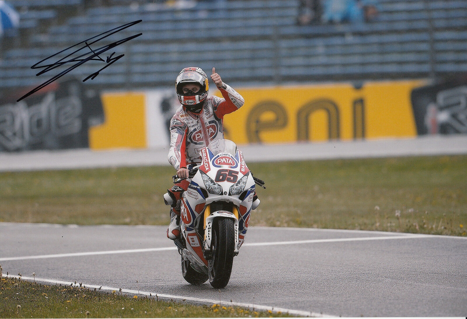 Jonathan Rea Hand Signed Pata Honda 12x8 Photo Poster painting 1.