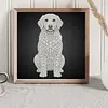 DIY Pearl Painting Dog for Home Wall Decor(25x25cm)