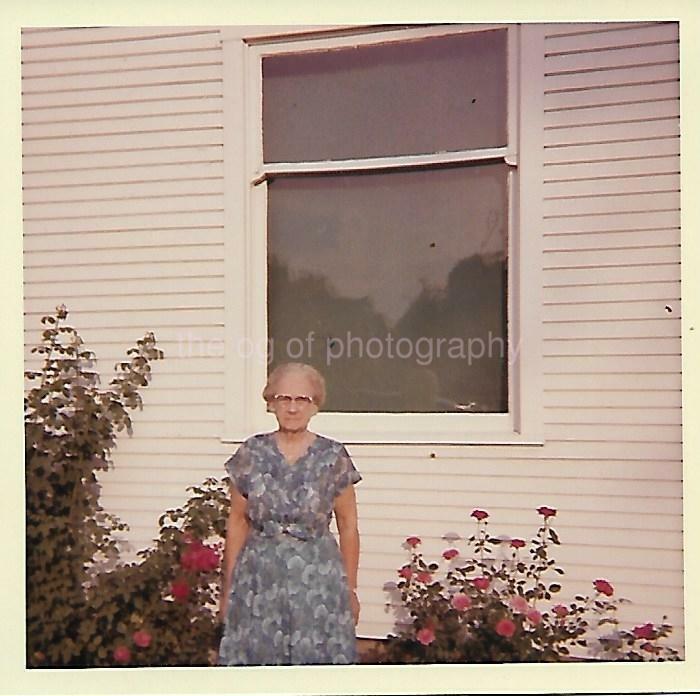 Grandma, As She Was FOUND Photo Poster paintingGRAPH Original Color Snapshot VINTAGE 13 15 E