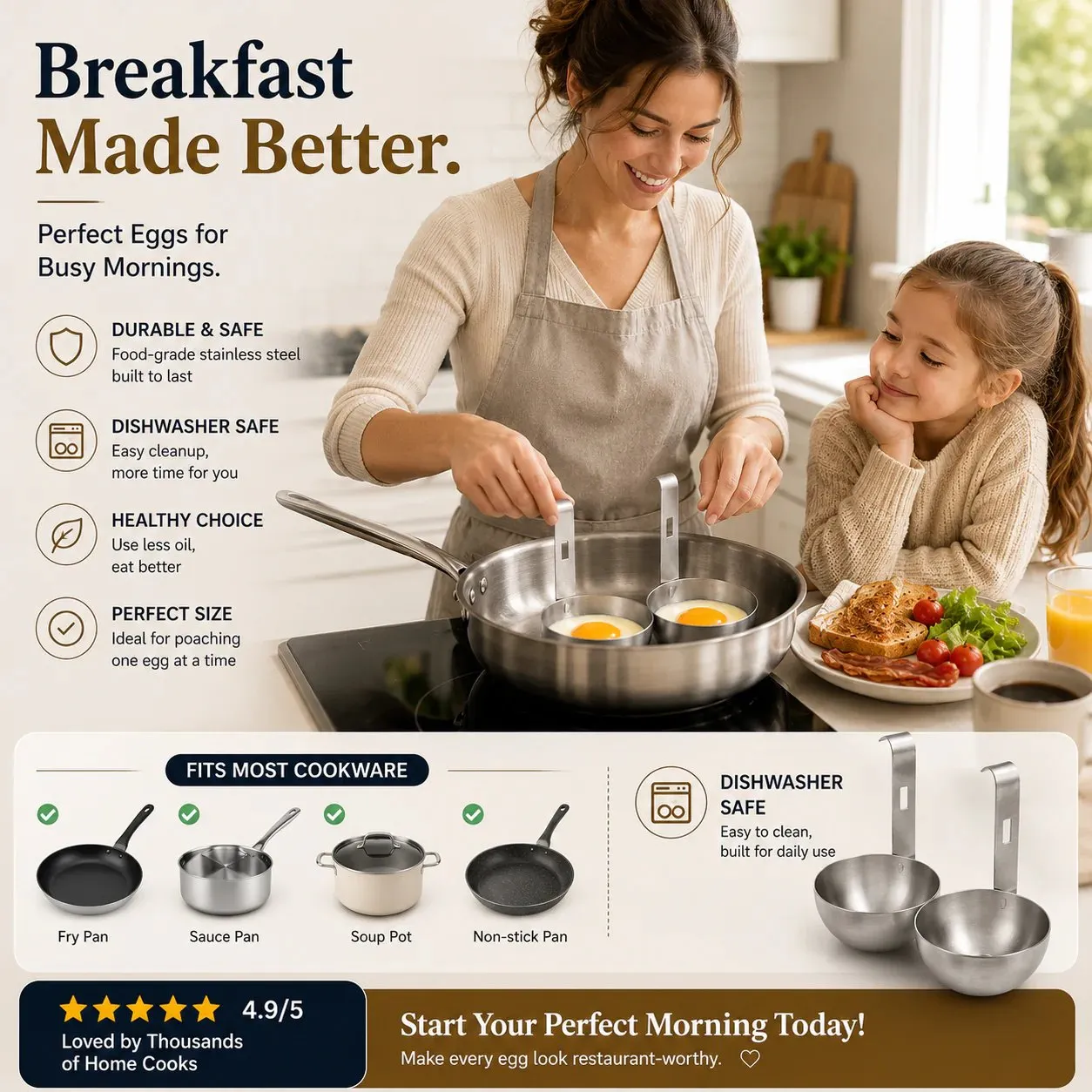 Egg poacher dimensions