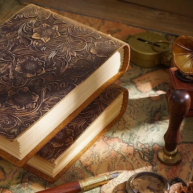 Vintage Notebook Engraved & Smooth-Himinee.com