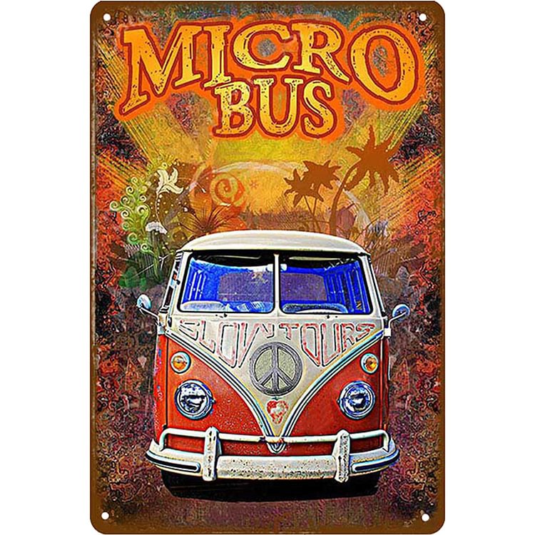 Camping Bus - Vintage Tin Signs/Wooden Signs - 8*12Inch/12*16Inch