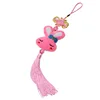 Full Bead Embroidery Keychain Rabbit Printed Craft Gifts(6.5x8cm)