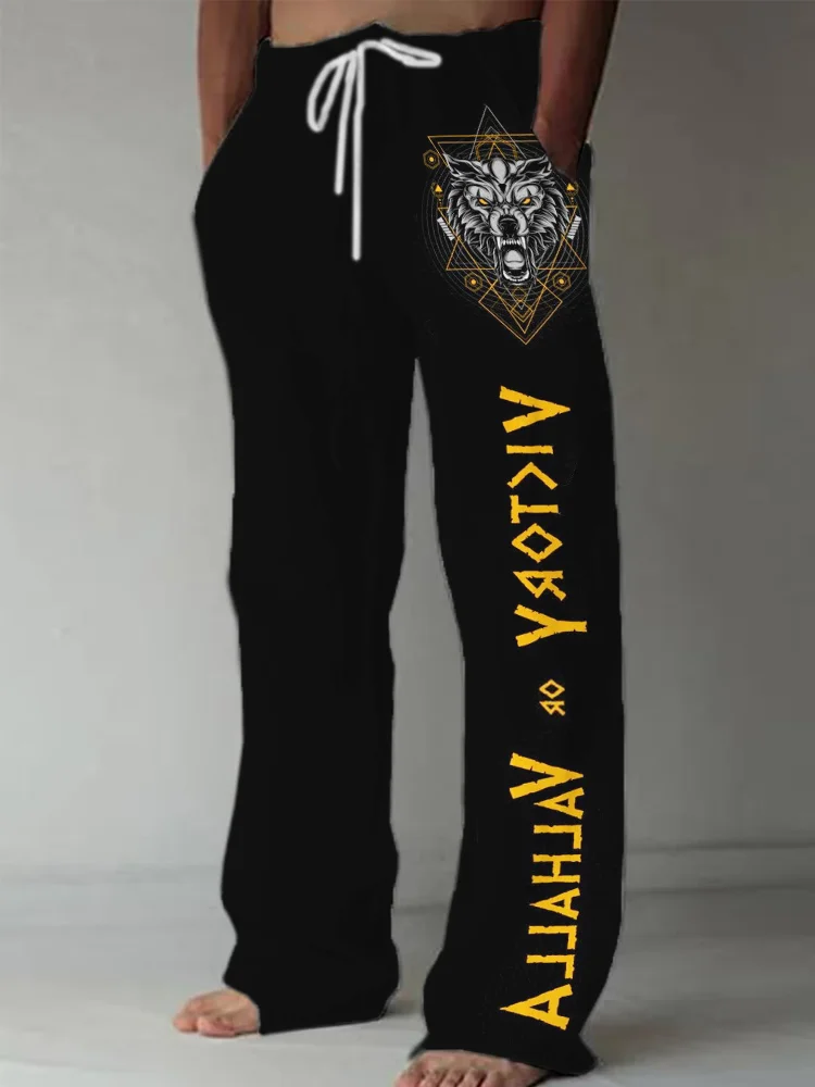 Men's Victory Or Valhalla Drawstring Casual Pants