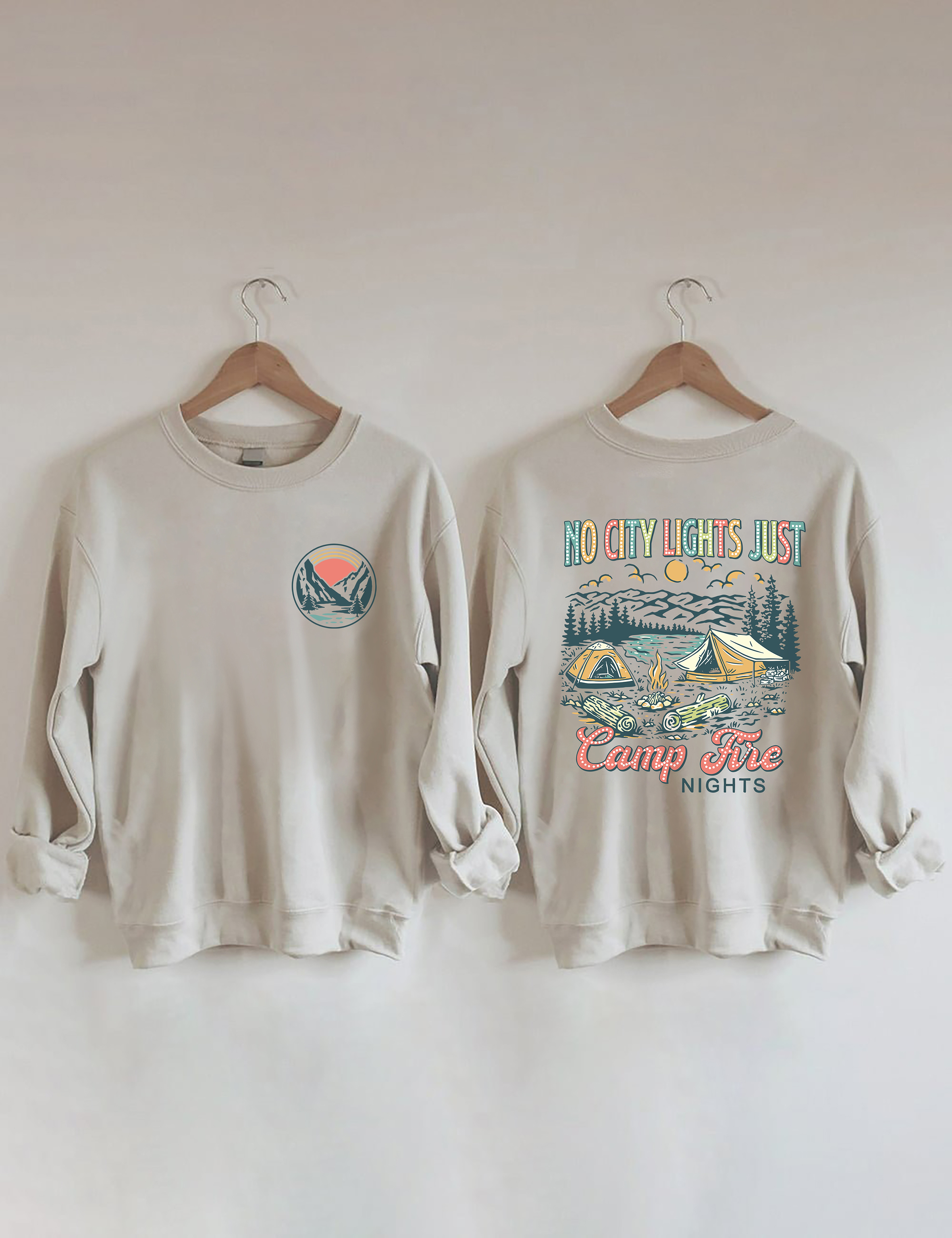 No City Lights Just Camp Fire Nights Sweatshirt