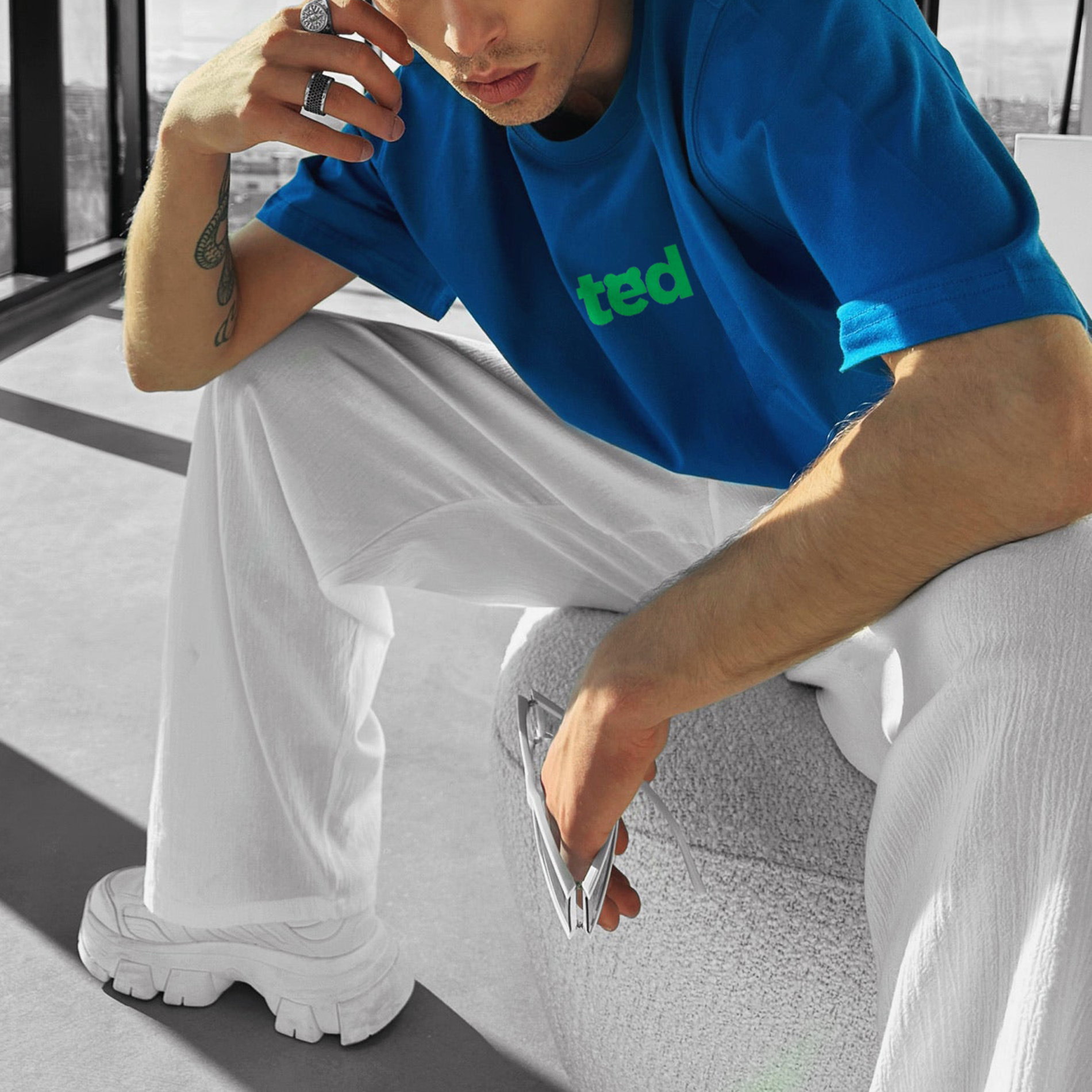 Men's Oversized Fashion Print T-Shirt