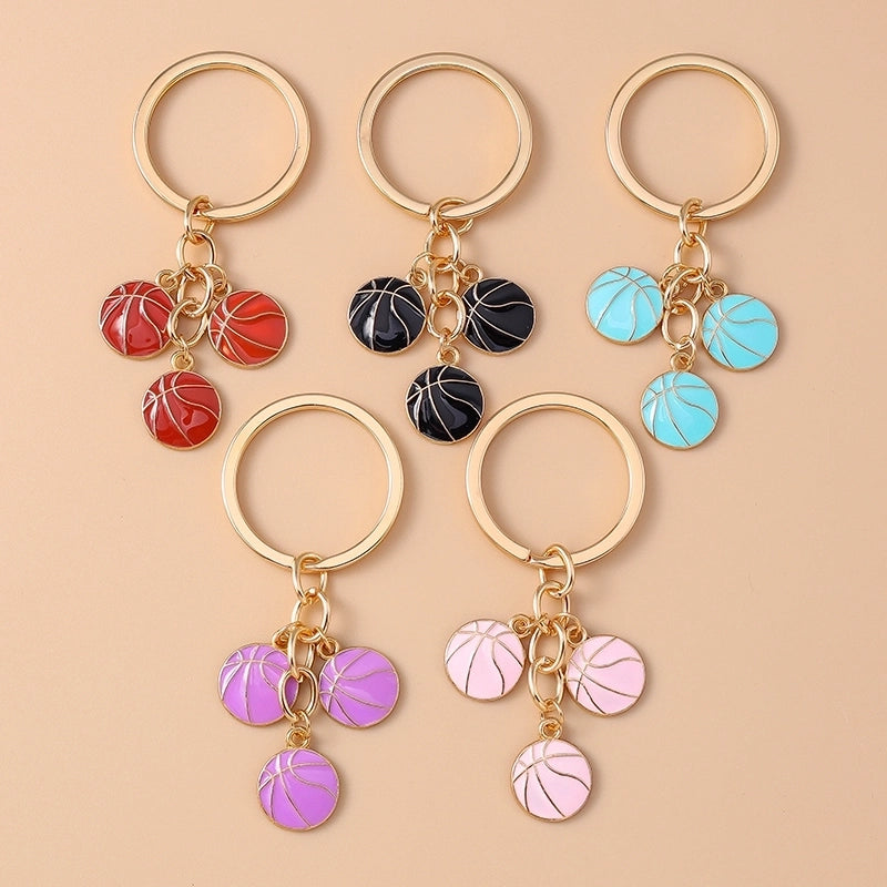 Casual Minimalist Basketball Alloy Bag Pendant Keychain