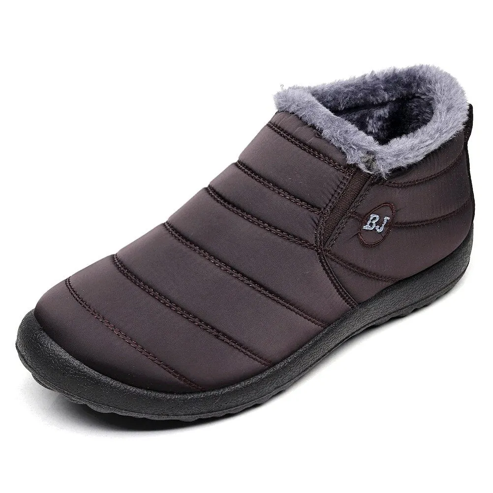 Man Women Winter Boots Black Snow Boots Waterproof Non-Slip Winter Lady Shoes Men Keep Warm Shoes Hiking Boots