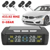 Tire Pressure Monitoring System with 4 Sensors USB/Solar TPMS for Car SUV Sedan