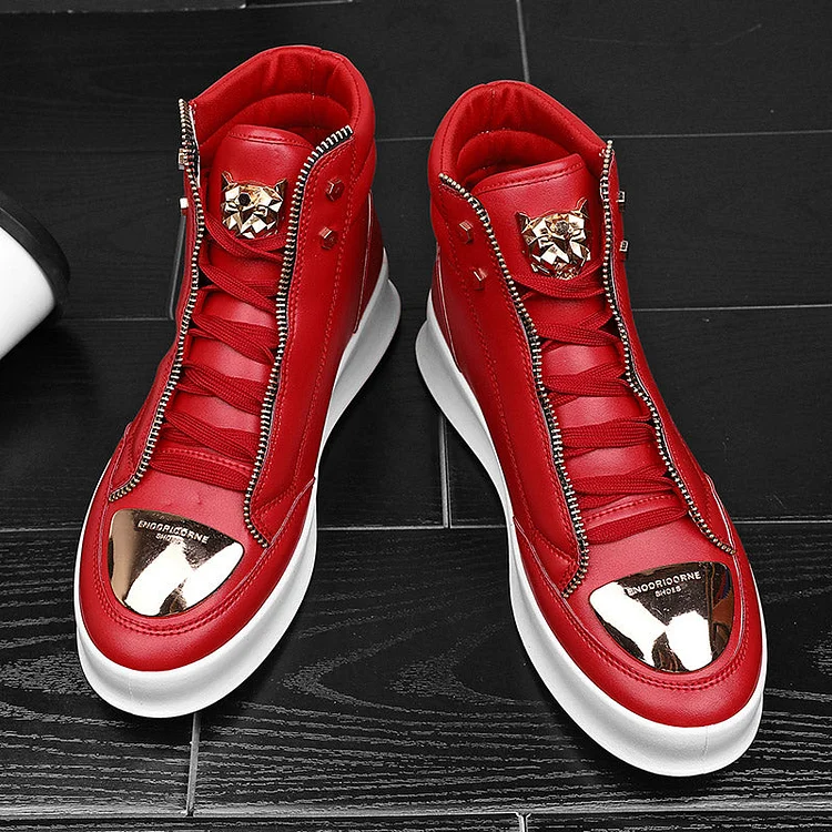Luxury Red Sneakers Men Flat Hip Hop Sneakers