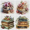 (Multi-Style) Flowers And Books-11CT Stamped Cross Stitch 40*40cm/15.75*15.75in