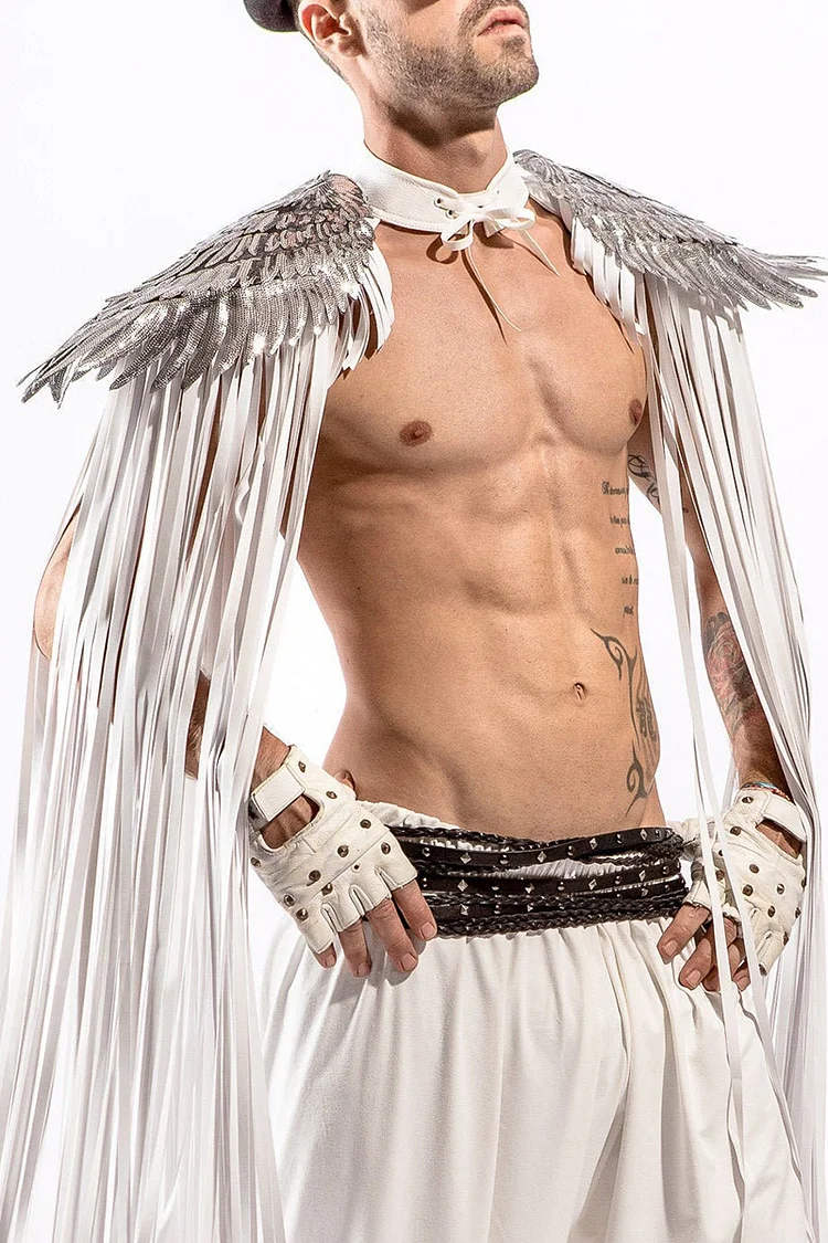 Unisex Angel Wings Festival Shoulder Pieces With Fringes