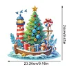 DIY Christmas Boat Lighthouse Acrylic Diamond Painting Desktop Ornaments