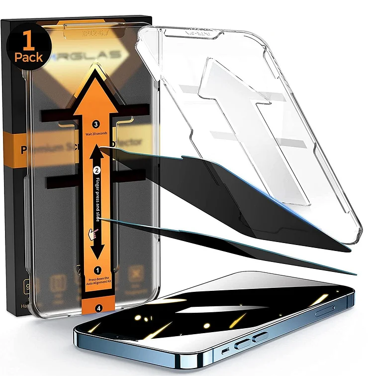 Anti-Spy Screen Protector With Auto Alignment Kit For iPhone15