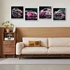 4pcs Diamond Painting -DIY Round Drill Pink Roadster