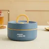 Bo&icirc;te &agrave; Lunch &Eacute;tanche Avec Isolation Thermique En Acier Inoxydable