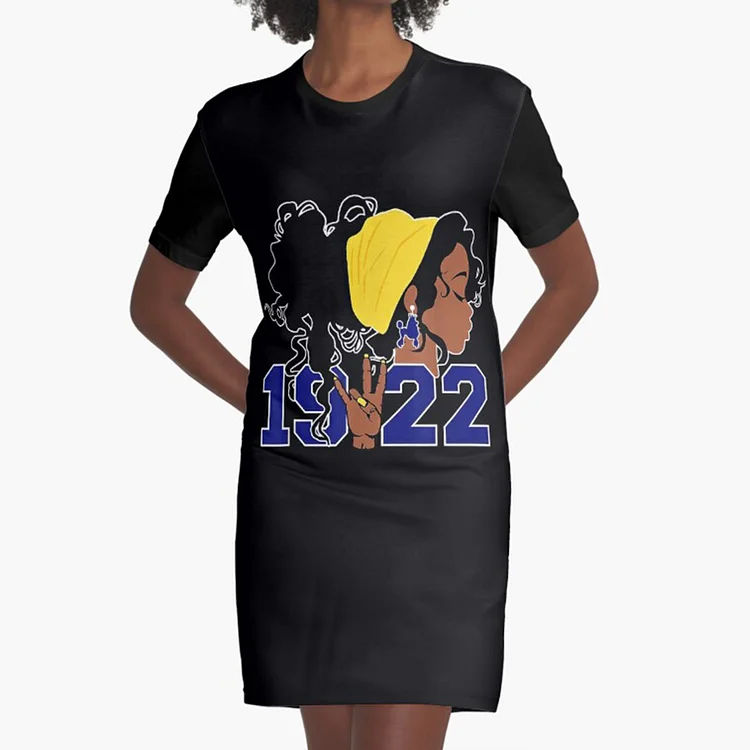 Summer Graphic T-Shirt Dress