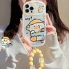 Cartoon Duck Phone Case Plus Bracelet for iPhone 11/12/13/14