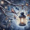 (Multi-Style) Bird And Lamp-11CT Stamped Cross Stitch 50*50cm/19.69*19.69in
