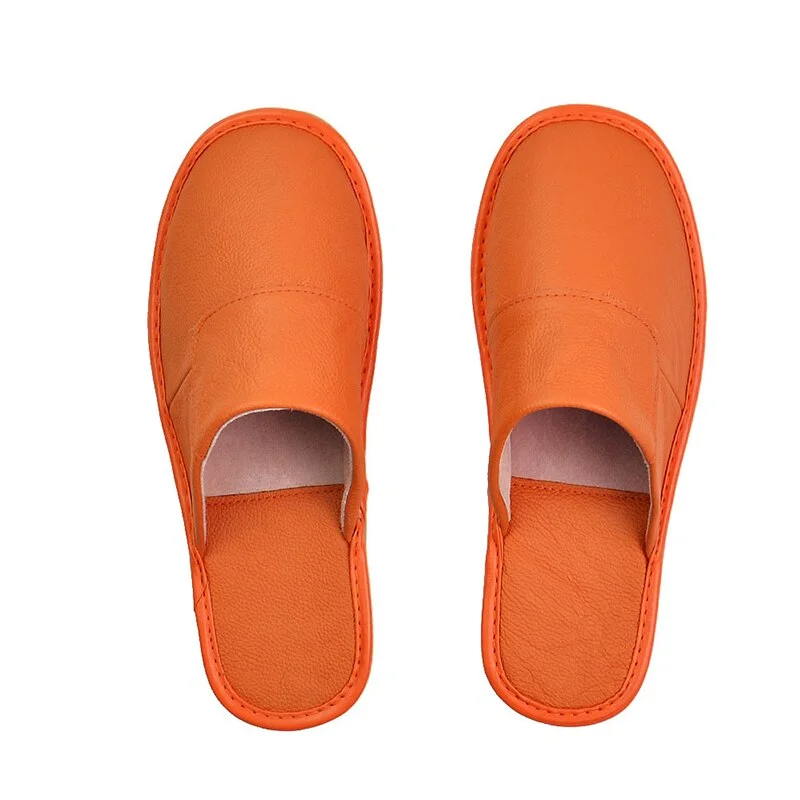 slippers men big sizes Genuine Cow Leather home male indoor house for Men's slippers women man slipper Luxury soft Flat shoes