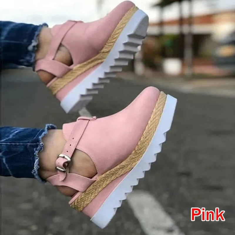 High Heel Shoes Woman Sandals Vintage Flat Platform Ladies Shoes Women Fashion Comfortable Sandals Female Sandalias Mujer
