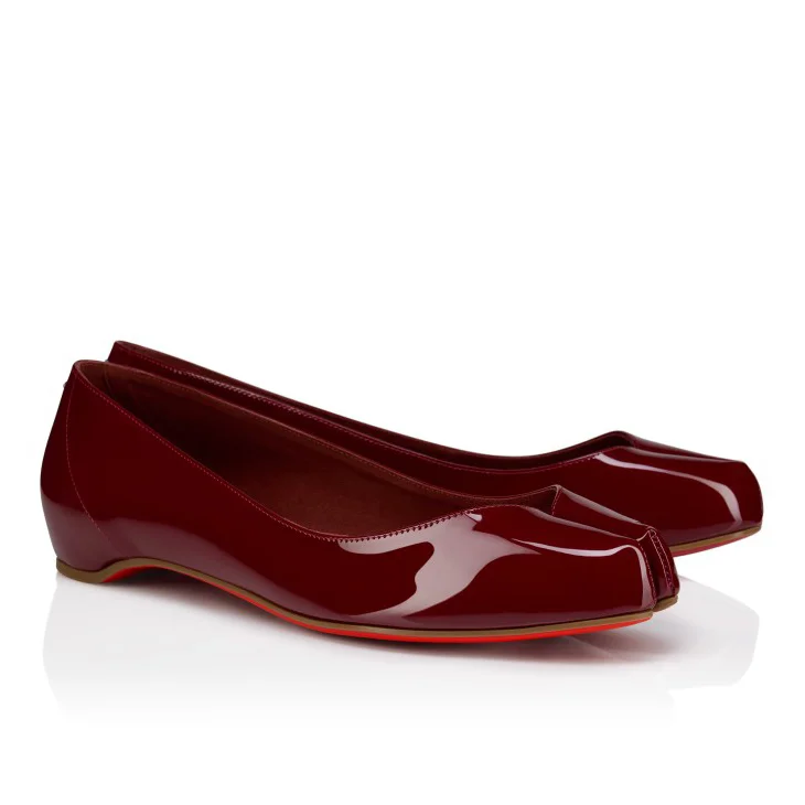 Women's  flat split toe shoes women's pig's hoof horseshoe shallow slip-on height-enhancing ballet Red bottom shoes VOCOSI VOCOSI