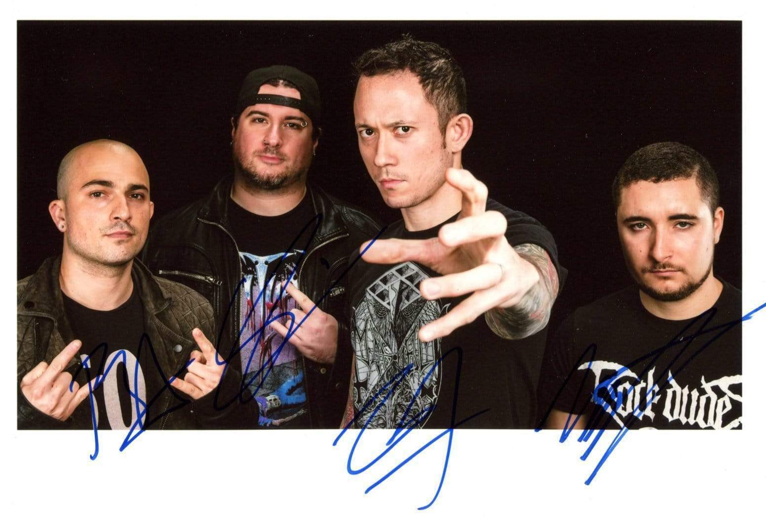 Trivium HEAVY METAL BAND autographs, In-Person signed Photo Poster painting