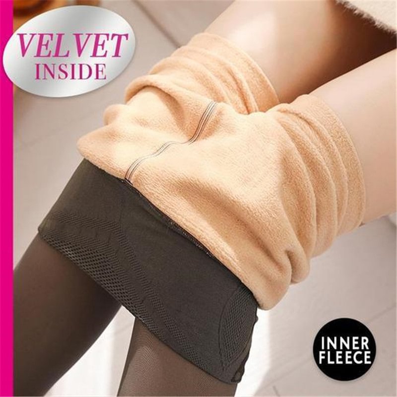 Musedesire™ Flawless Legs Fake Translucent Warm Plush Lined Elastic Tights