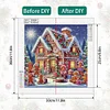 (US Local)4pack Xmas House-Crystal Rhinestone Diamond Painting(30x30cm)