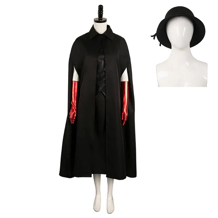 Beetlejuice 2 (2024) Delia Deetz Black Outfits Cosplay Costume Halloween Carnival Suit