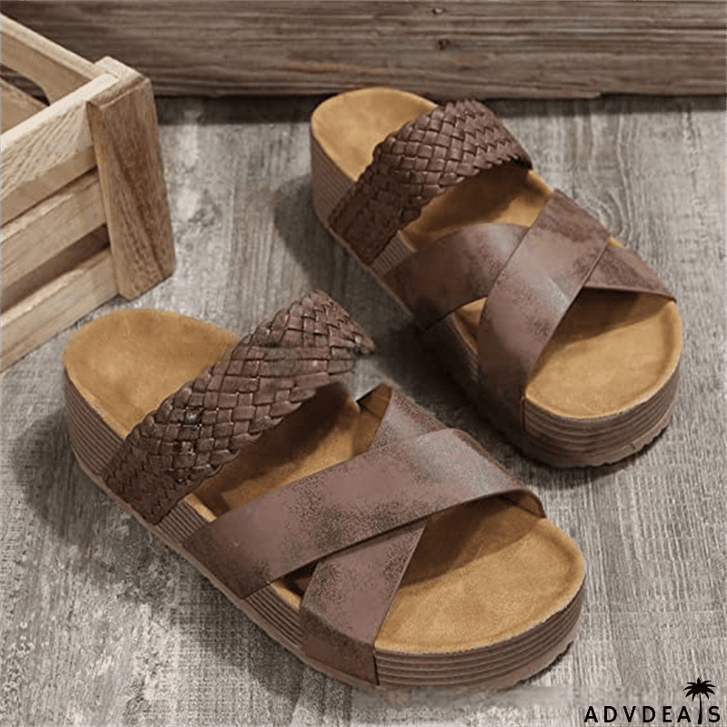 Casual Cross Strap Thick Sole Fisherman Sandals for Women