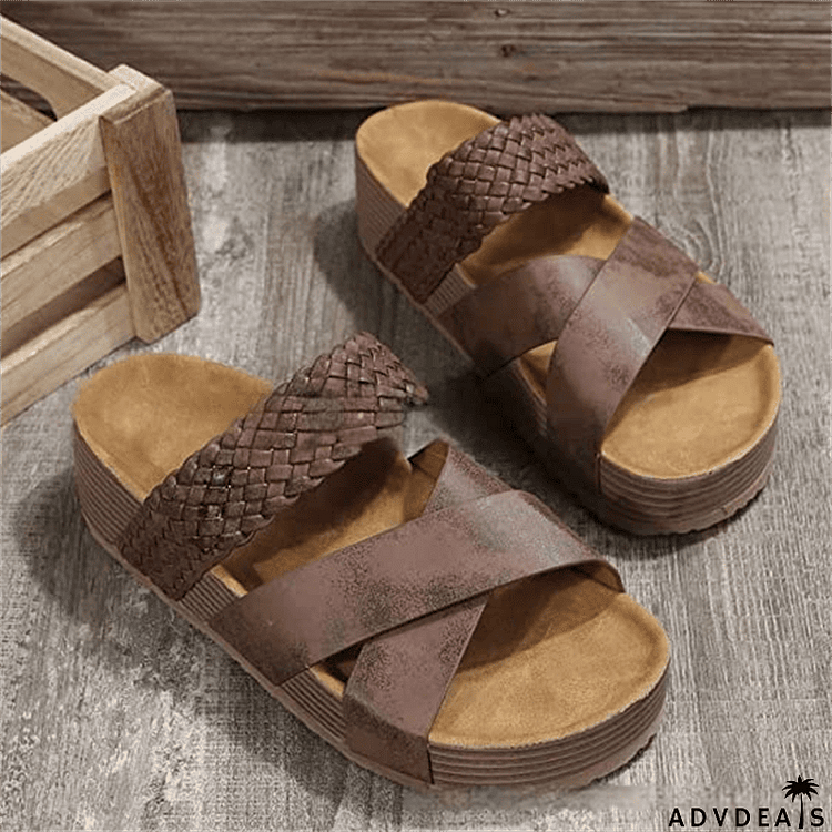 Casual Cross Strap Thick Sole Fisherman Sandals for Women