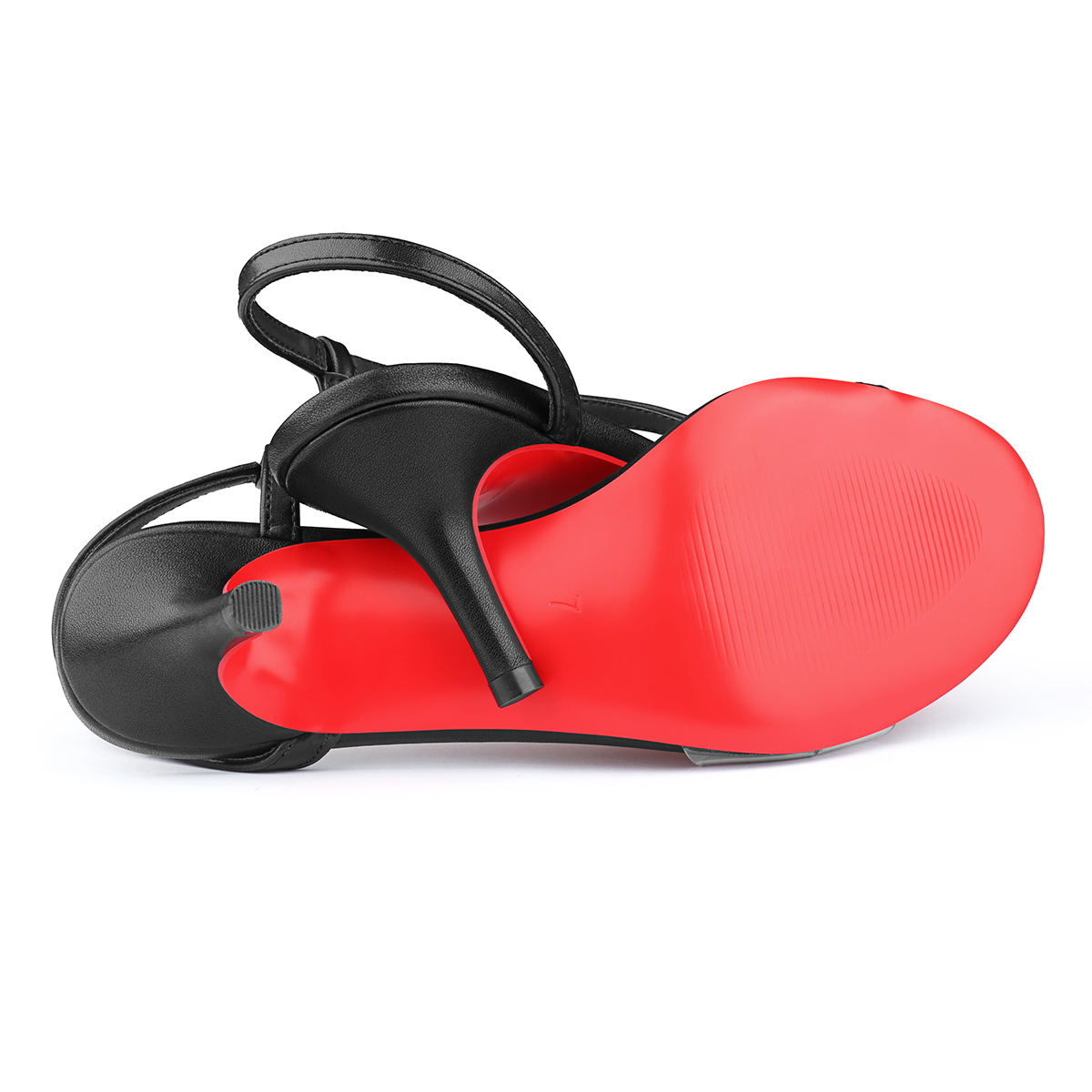 65mm Women's Matte Red Bottom Sandals Spotlight Wavy Straps Sandals-MERUMOTE