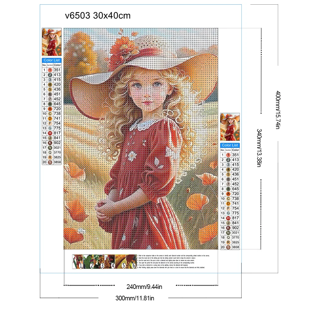 Diamond Painting - Full Round Drill - Girl(Canvas|30*40cm)