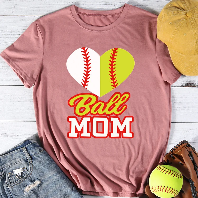 AL™ Baseball Softball Mom T-shirt Tee -01307-Annaletters