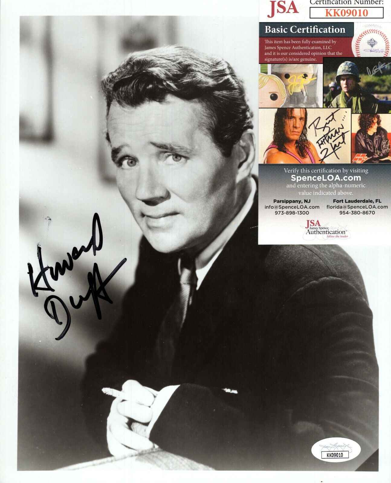 Howard Duff Actor Hand Signed Autograph 8x10 Photo Poster painting with JSA COA