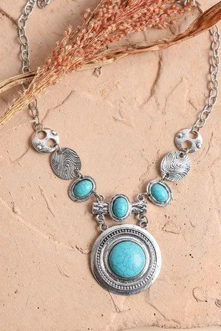Stepping Stone Necklace - Tuquoise