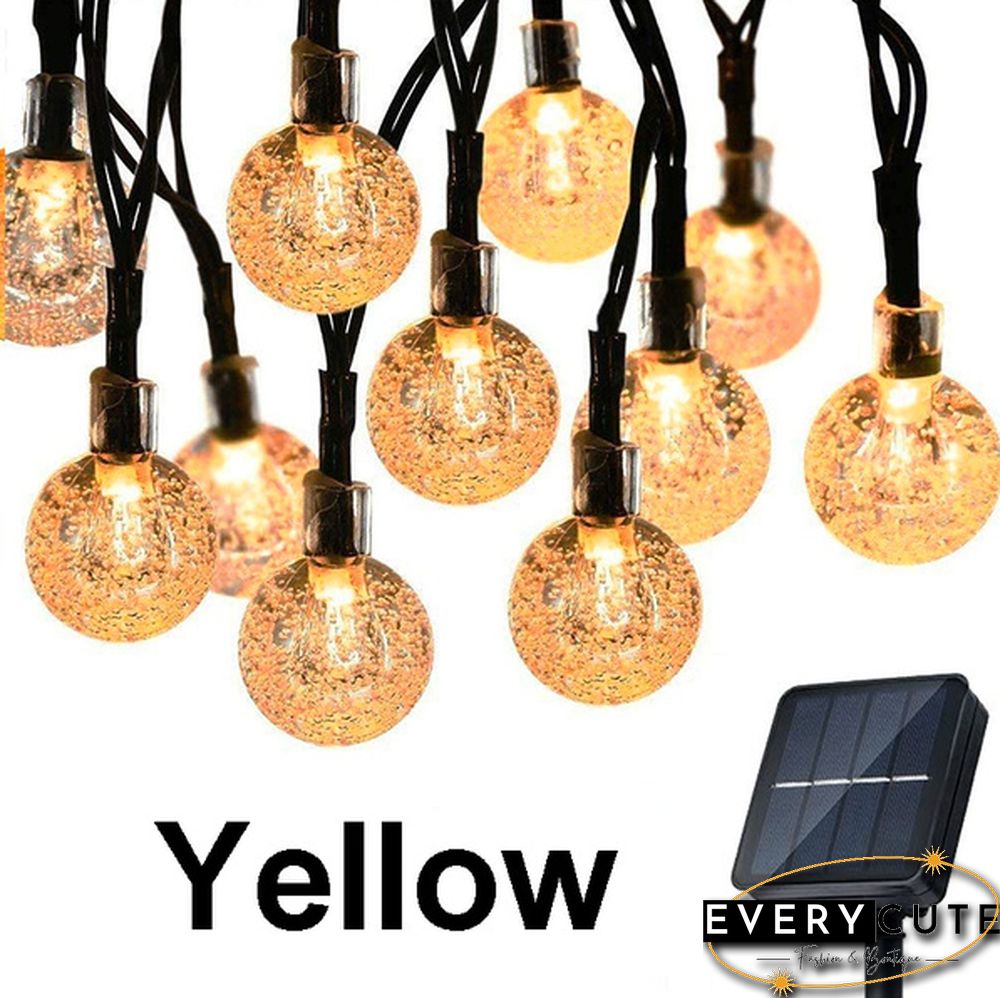 Solar String Lights Garden Outdoor String Lights Waterproof Crystal Ball Fairy Lights, Decoration Lighting for Home,Garden,Patio,Yard, Halloween,Christmas