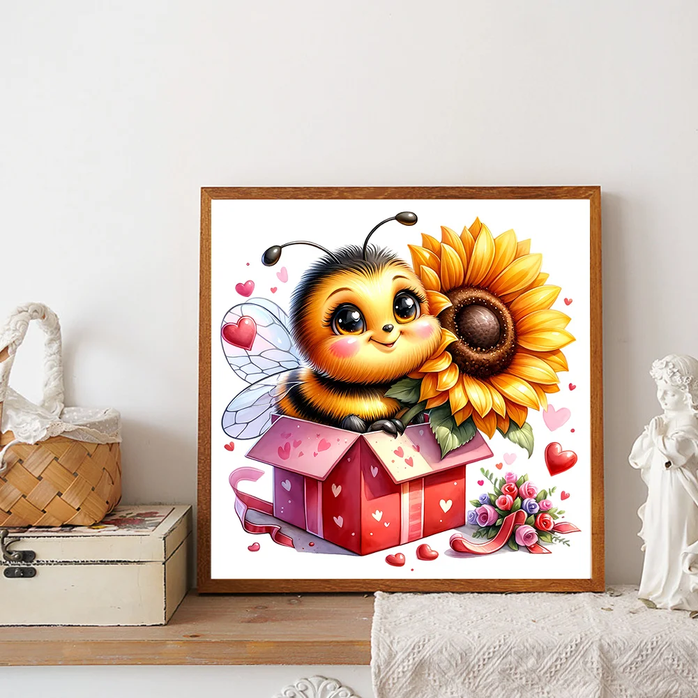 Diamond Painting - Full Round Drill - Cute Bee(Canvas|30*30cm)